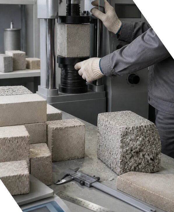 Лабораторные и полевые испытания ячеистого бетона в Вольске