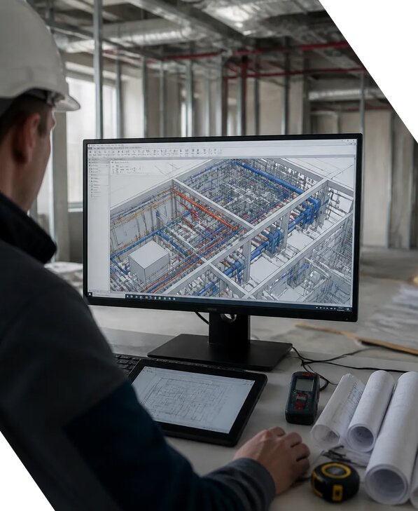 Создание BIM модели инженерных сетей для объектов в Вольске